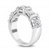 1.54 ct Round and Baguette Cut Diamond Wedding Band Ring